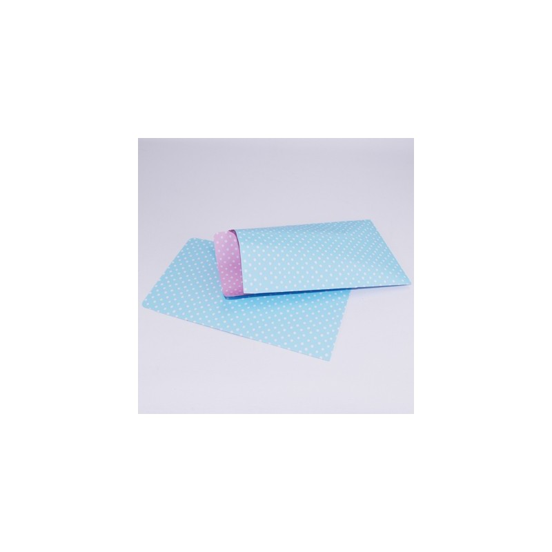 10 Paper Bags “Polka Blue"
