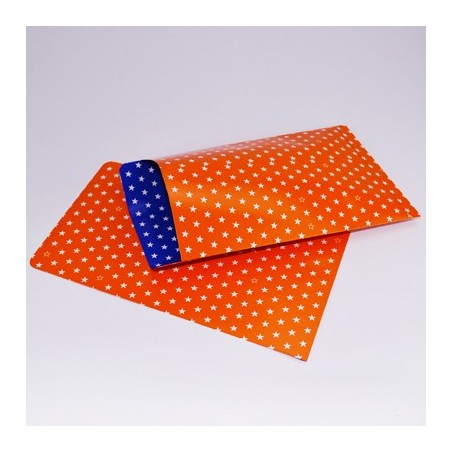 10 Paper Bags - Sterne Orange