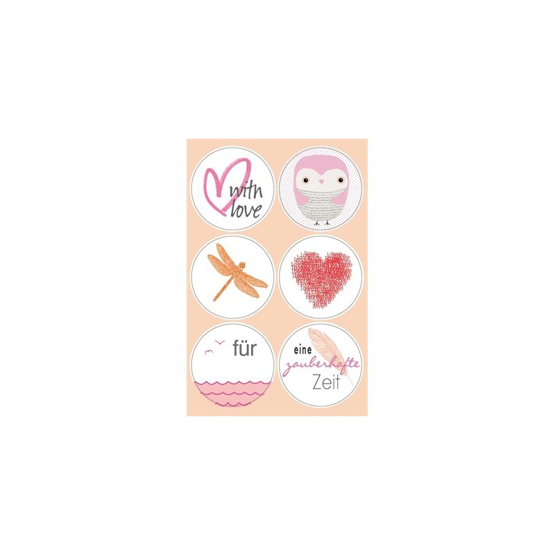 Stickers with Symbols - Apricot