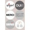 Stickers with French Slogans “Black"
