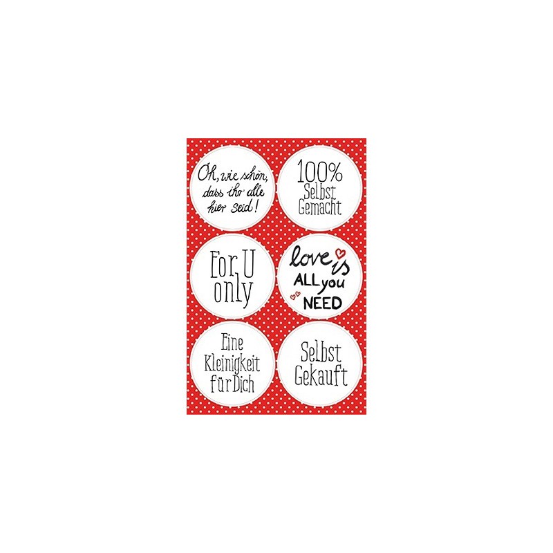 Stickers with Claims - Dots Red