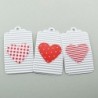 10 Gift Tags - Heart White