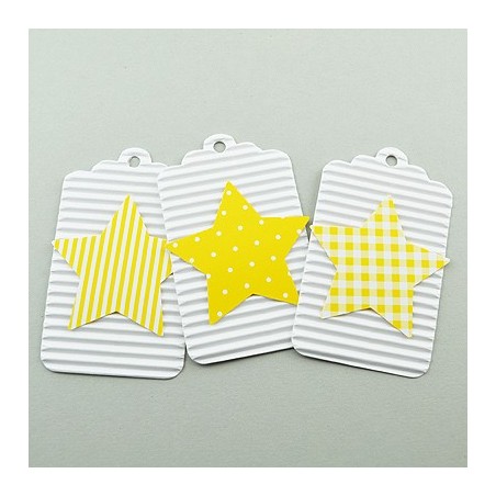 10 Gift Tags - Star White
