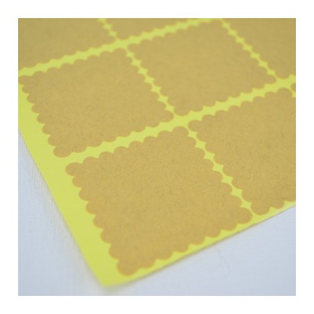 Stickers Scalloped - Biscuit